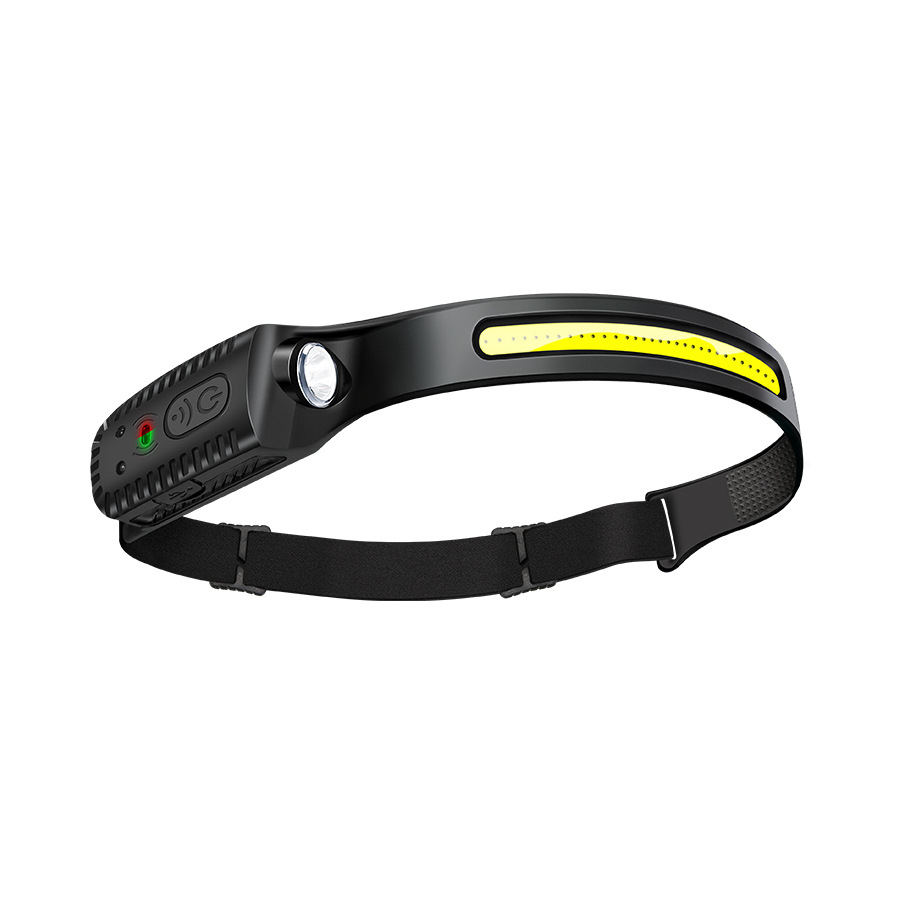 Halowyde headlamp with COB light bar and center spotlight